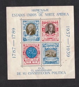Homenaje A Los Estados Unidos De Norte América Guatemala/4 Stamps Mint 1937-39