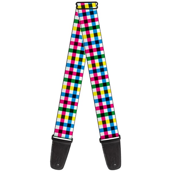 Guitar Strap - Buffalo Plaid White/Multi Color (Us Import) ACC NEU-image