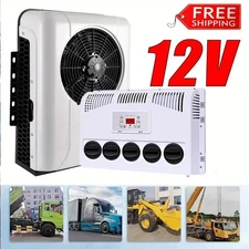12V Split Air Conditioner 11000 BTU AC Kit Fit for Cab Semi Truck Bus Caravan RV