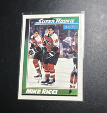 O-Pee-Chee 1991-92 Mike Ricci #13 Rookie RC Philadelphia Flyers NHL Hockey Card. rookie card picture