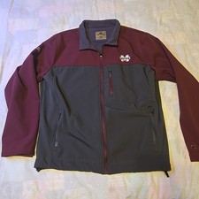 COLOSSEUM 2X Maroon Gray Softshell Jacket Mississippi State Bulldogs Size XXL