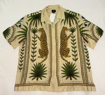 H&M  RELAXED-FIT PRINTED RESORT SHIRT Size Medium