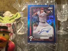 2025 Topps Chrome Blue Auto 016/150 Tyler Phillips Philadelphia Phillies