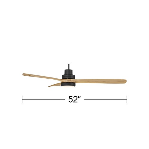 52" Casa Delta DC Matte Black Outdoor CCT LED Ceiling Fan with Remote 4134G - Picture 8 of 8