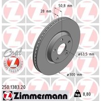 2X Zimmermann 250.1383.20 Bremsscheibe FüR Ford Galaxy S MAX CJ WA6 CK