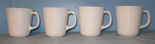 Corning Corelle USA Winter Frost White Mugs 3 1/2" D Handle M’wave OK 4 pc