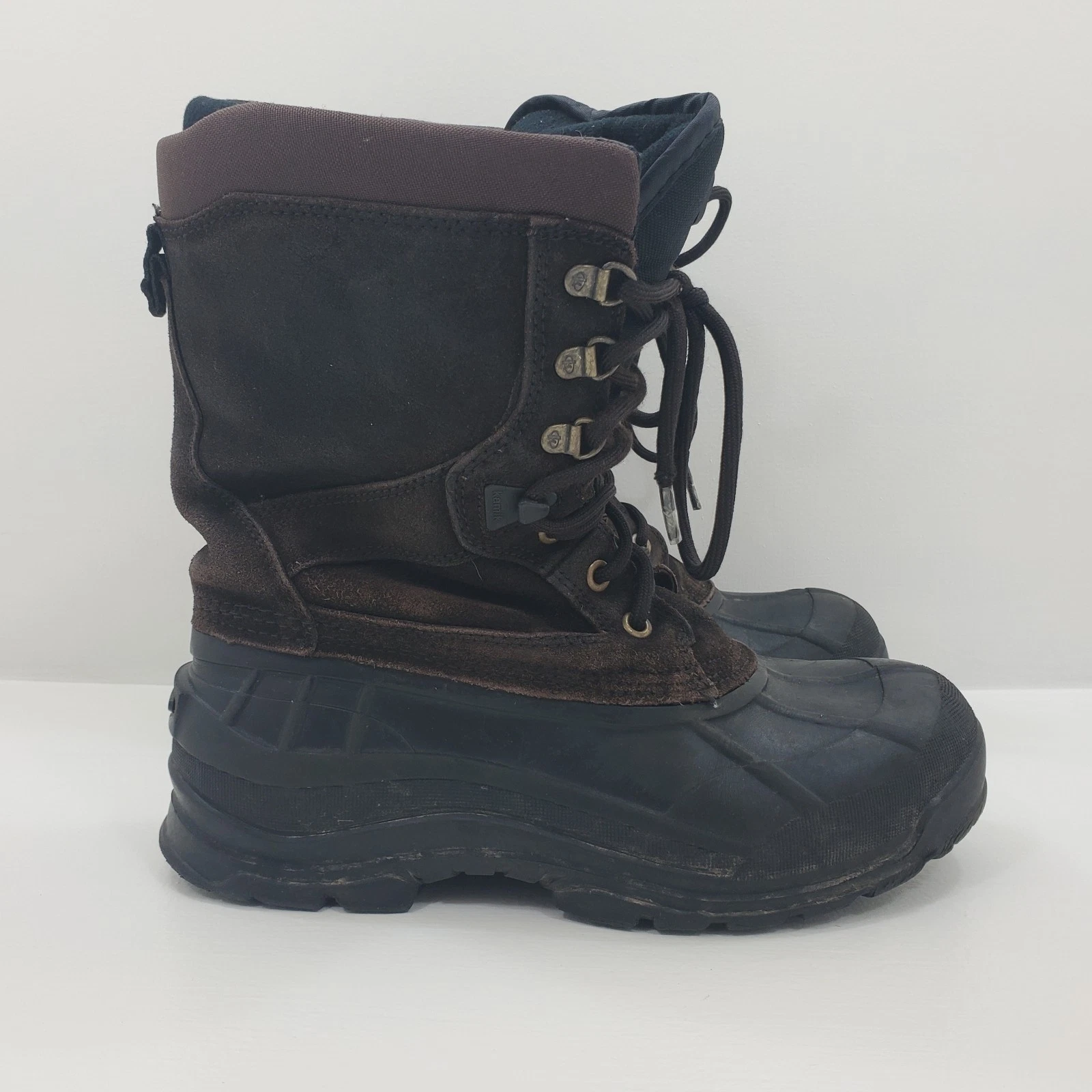 Kamik Mens Montana 2 Waterproof Boots Size 8 Suede Weatherproof Thinsulate Warm