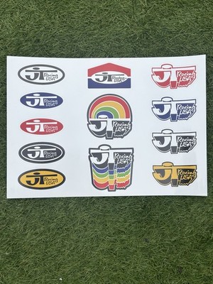 12x JT Racing Logo A4 Aufkleber Set Retro