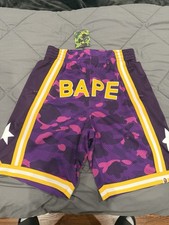 BAPE purple camo basketball shorts. Brand New With Tags. Size Large