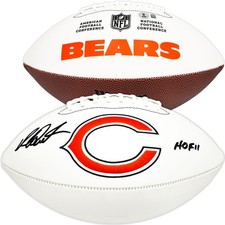 Richard Dent Signed White Logo Football Chicago Bears 