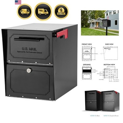 Mailboxes Mailbox Locking Post Mount Large Parcel Security Durable Metal