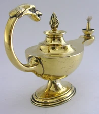 SUPERB SOLID STERLING SILVER GILT CIGAR TABLE LIGHTER 1913 ANTIQUE 114g