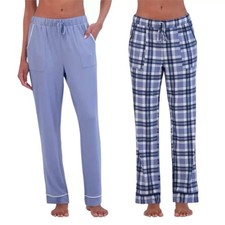 LUCKY BRAND Lounge Pajama Pants Sz XL Blue Plaid 2 Pair Pack Loungewear PJs NWT