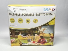 AAJK 150in Projector Screen 16:9 Foldable Anti Crease Double Sided Portable