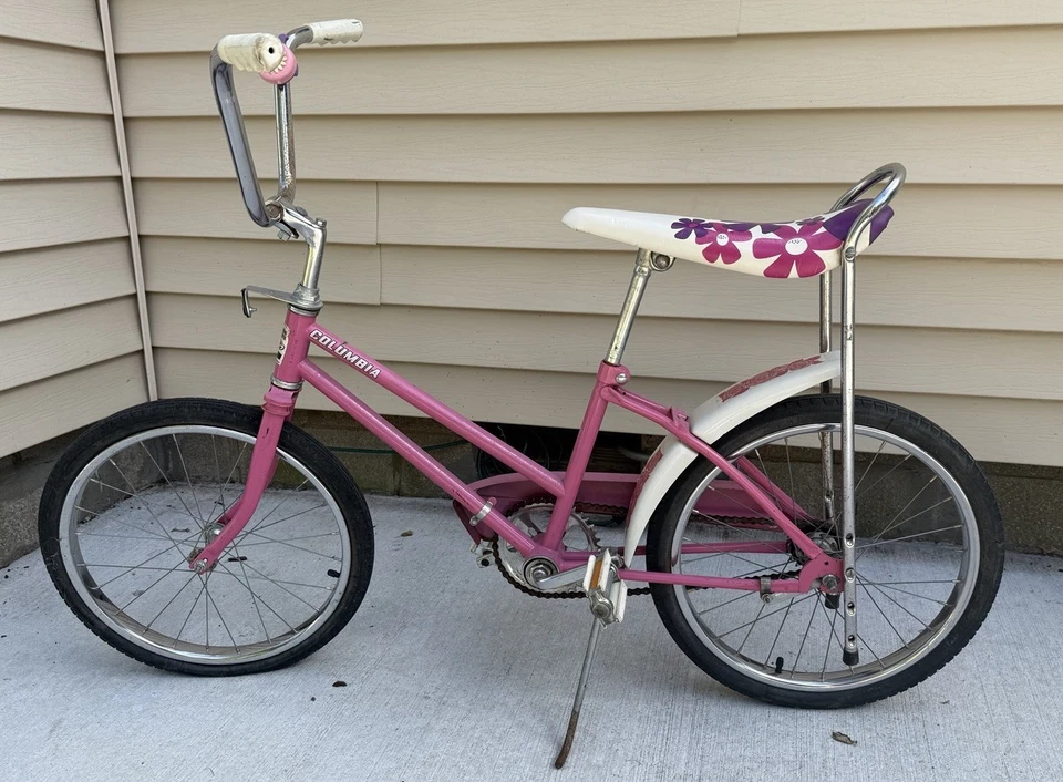 Bicicleta Columbia Vintage Rosa Lady Anos 70 - Imagem 2 de 4