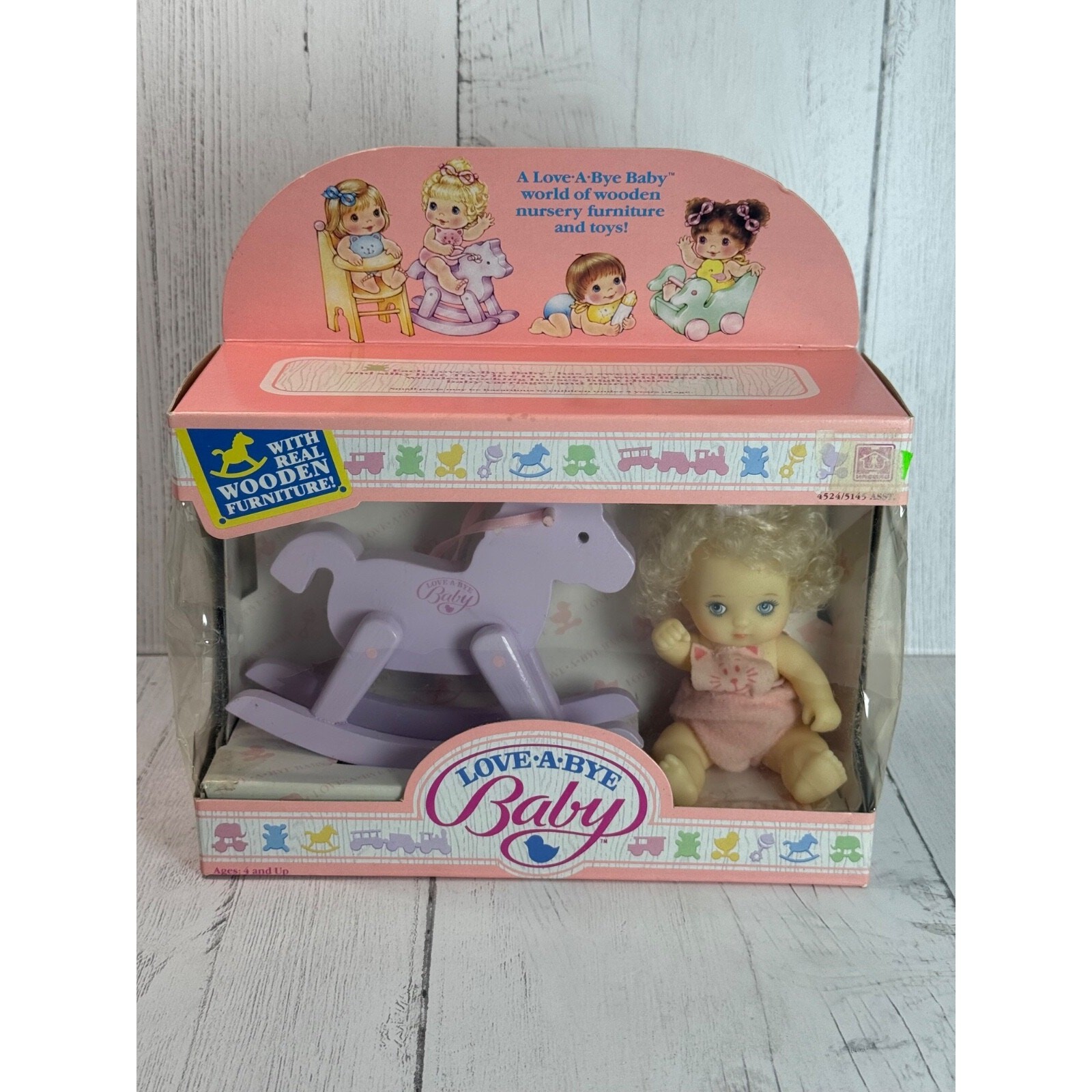 Hasbro Love A Bye Baby Blonde Doll Wooden Rocking Horse NEW 