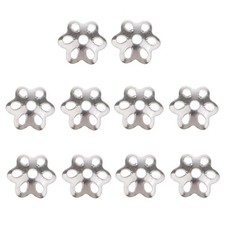 10pc 925 Sterling Filigree Flower Bead Caps DIY Jewelry