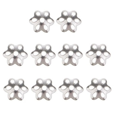 10 Stck. 925 Sterling Filigran Blume Perlenkappen Zum Selbermachen Schmuck