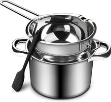 1QT Double Boiler Chocolate & Candy Melting Pot - 304 Stainless Steel, Soap, Wax