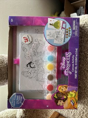 Disney Princess Canvas Activity Paint Set Three Canvas New In Box