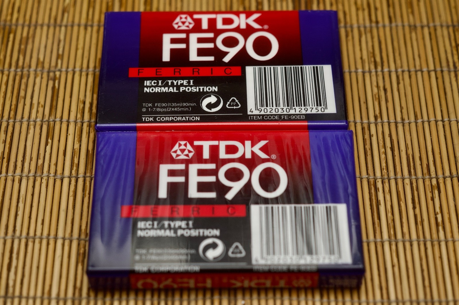 TDK FE90 Blank Audio Cassette Tape 90 Minutes Recording, Ferric x 2