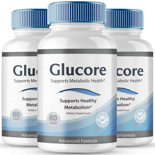 Glucore Metabolism Capsules Official Blood Support Supplement Pills (3 Pack)