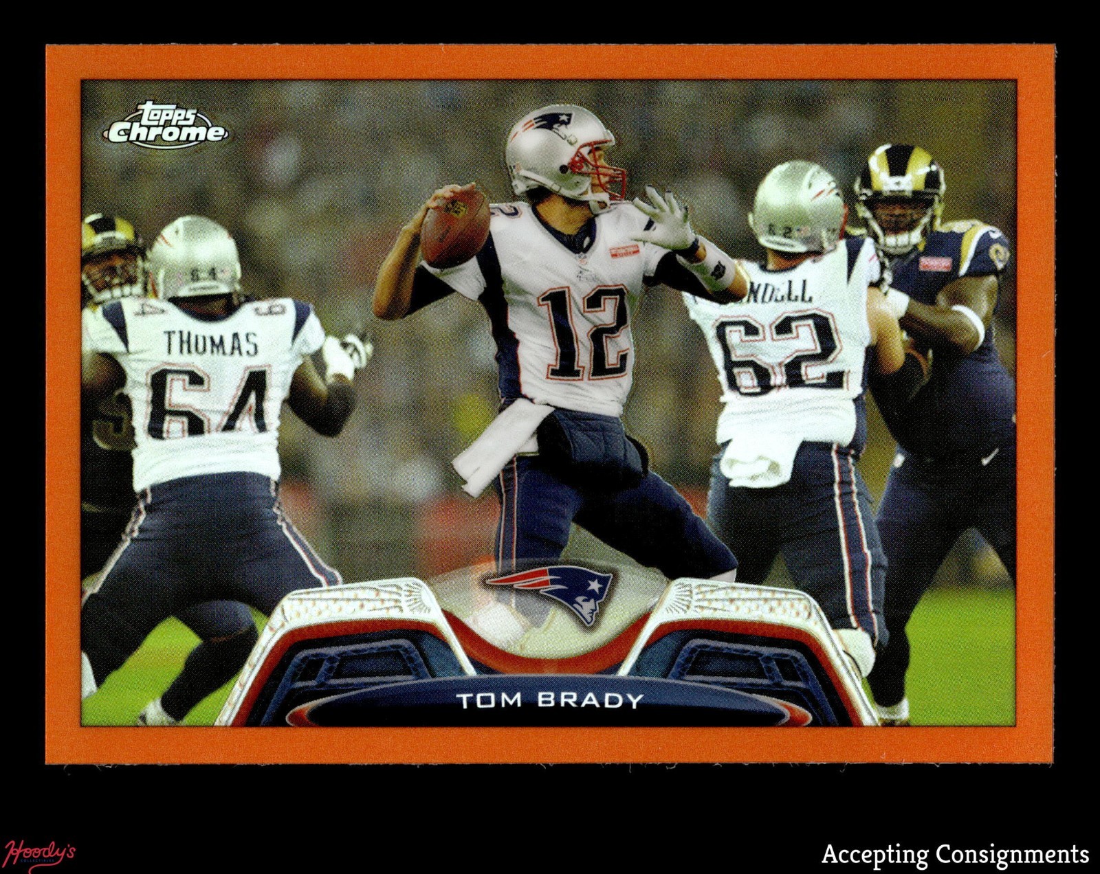 2013 Topps Chrome Orange Refractors #50 Tom Brady PATRIOTS