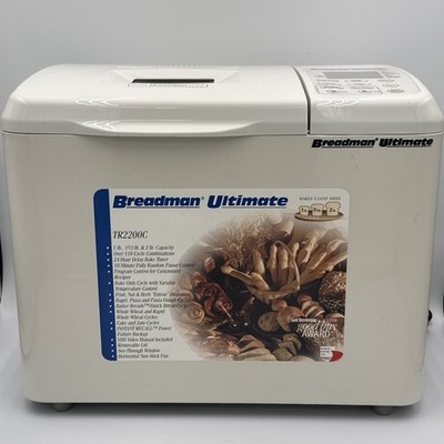 Breadman Ultimate Bread Maker Baking Automatic Machine TR2200C Tested Working