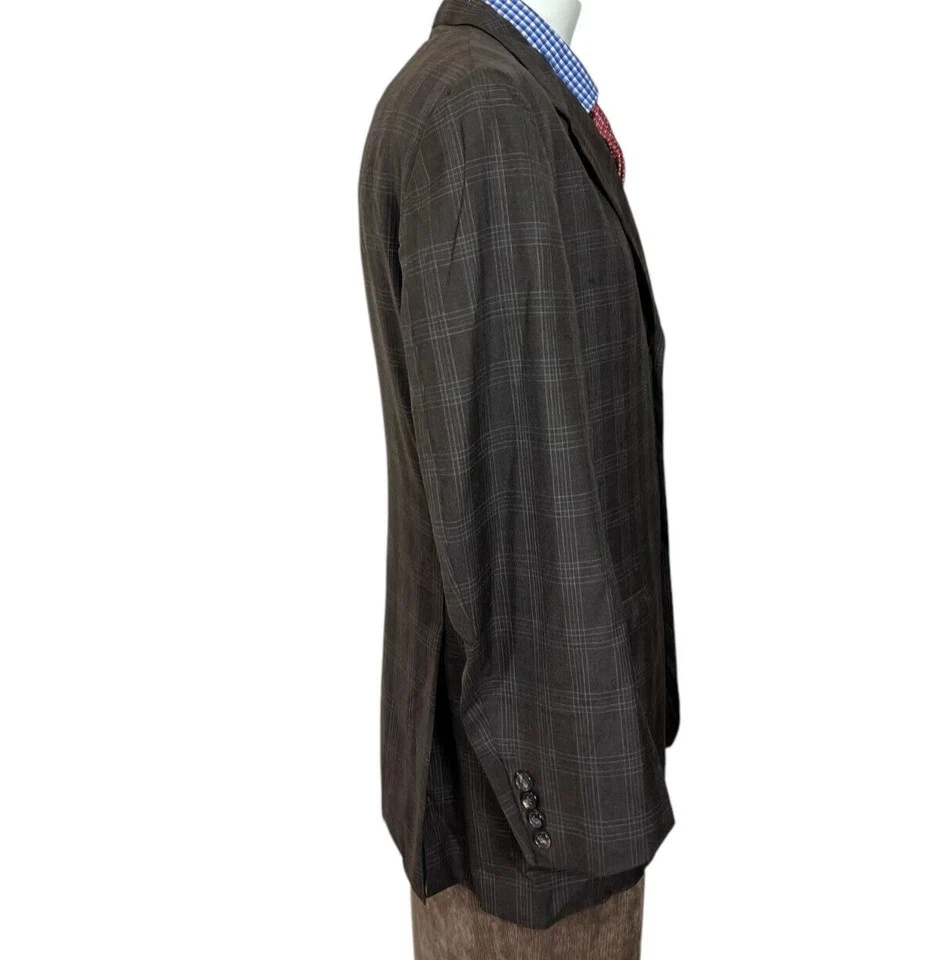 Gianluca Isaia Sport Coat Jacket Italian Wool Brown Glen Plaid Men's 40S Nice. - Image 4 of 4