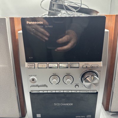 Panasonic SA-PM533 Compact Bookshelf Stereo System AM/FM AUX 5-CD