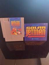NES Nintendo Solar Jetman Game & Manual Star Print Authentic Tradewest