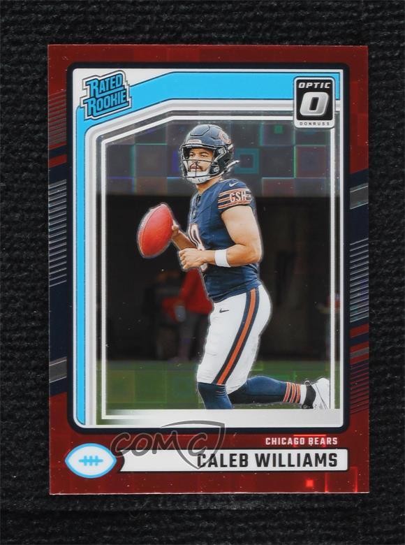2024 Donruss Rated Rookie Optic Preview Red Pandora Prizm Caleb Williams #327