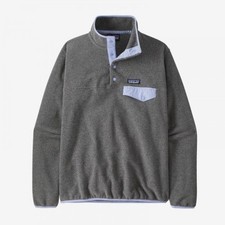 Patagonia Lightweight Synchilla Snap-T Fleece Pullover Women's Small Gray Purple