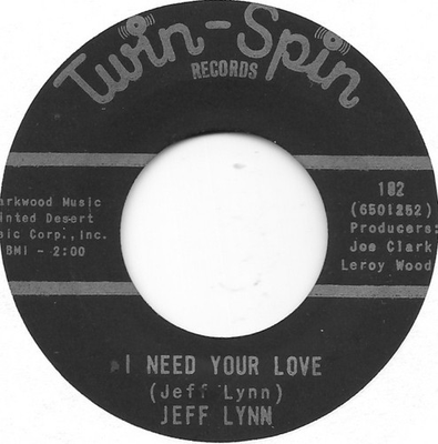 #ad #ad JEFF LYNN I Need Your Love on Twin Spin mod garage 45 HEAR $30.00