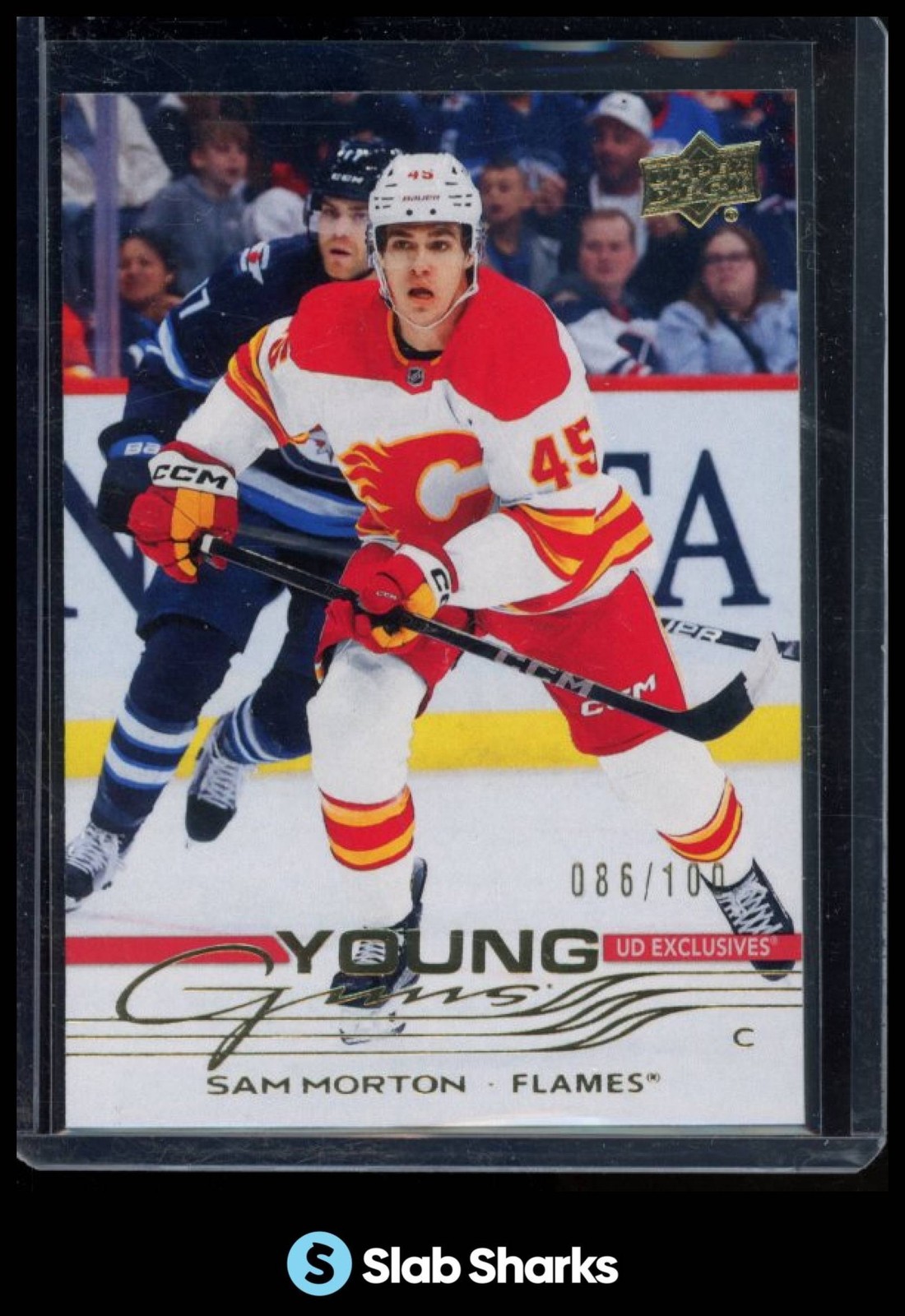 2025 UPPER DECK SERIES 1 #215 SAM MORTON EXCLUSIVES YOUNG GUNS RC ROOKIE /100