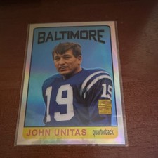 Topps 2000 Chrome Johnny Unitas R9 Refractor Baltimore Colts NFL Football Card