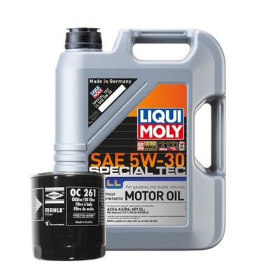5L Liqui Moly Special Tec LL 5W30 Mahle Oil Change Kit for Land Rover 4.0/4.6L