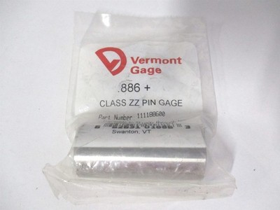 Vermont Gage (111188600) 0.886'' Diam Class ZZ Plus Plug & Pin Gage 