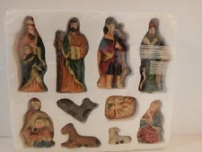 10 Piece Miniture Nativity Set Holiday Gift Decor