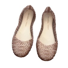 Mini Melissa Jelly Flats 3 Campana Pink Glitter