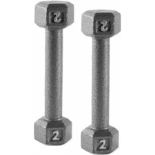 Cast Iron Hex Dumbbell Weights Pair  Strength Training Gym Equipment Fitness