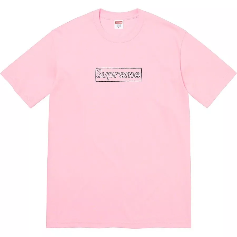 Supreme KAWS Chalk Logo Tee Light Pink XL