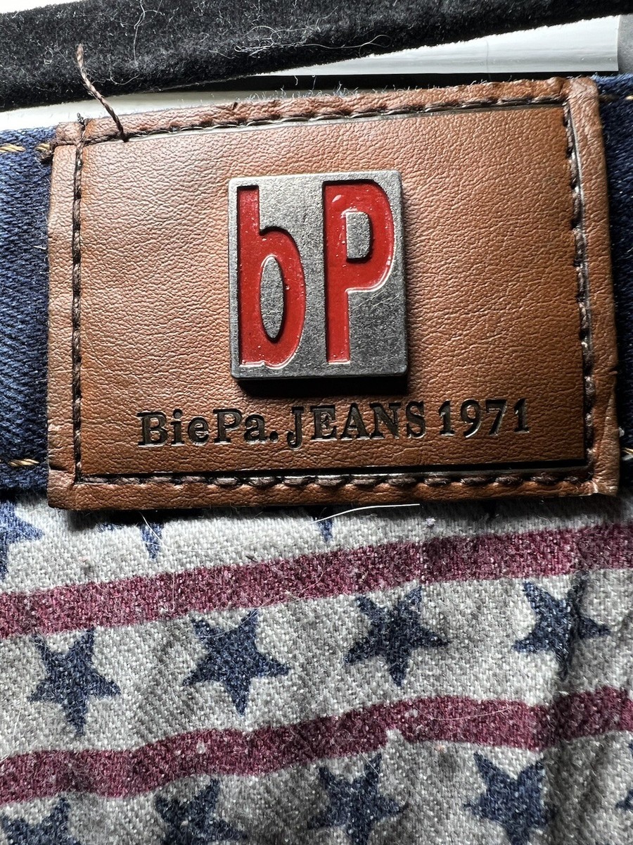 Biepa Jeans ビエパジーンズ　36インチ　パッチワーク調 Biepa Jeans ビエパジーンズ パンツ デニム パッチワーク 総柄