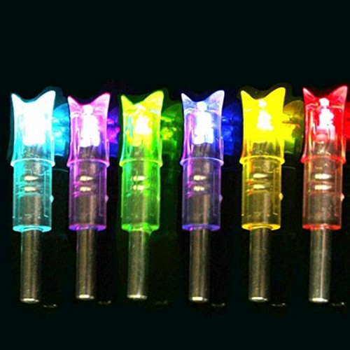 6/12pcs Lighted Nocks for Crossbow Bolts .300''/7.62mm Inside Diameter Half Moon - Picture 13 of 17