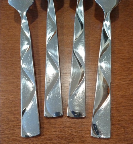 Set of Four (4) Dansk Origami II - 8 1/8" Dinner Forks - Rare HTF Vintage MCM - Picture 3 of 10
