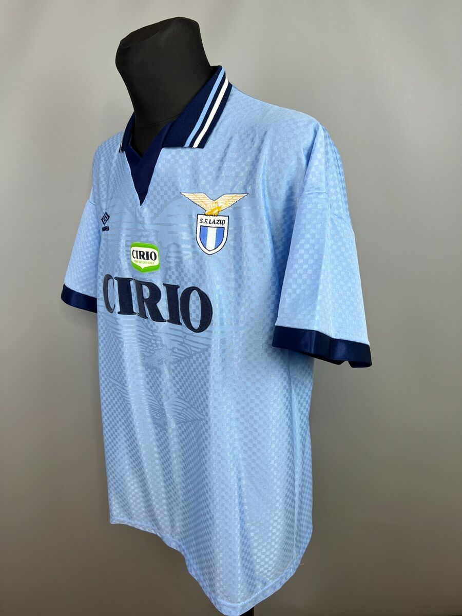 【ラッピング不可】 LAZIO 1996 1997 HOME SHIRT FOOTBALL SOCCER JERSEY UMBRO MENS ウェア