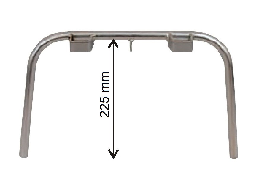 Béquille centrale noire pour Vespa 125 VNB de diamètre 20mm et roue 8 pouces