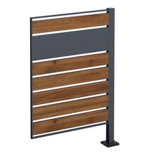 Wiltec Estensione copribidoni Pannello Effetto legno Frangivista Cassonetti