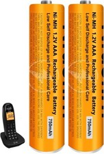 2x NI-MH rechargeable 1.2 V 750 mAh AAA battery for Gigaset Phones