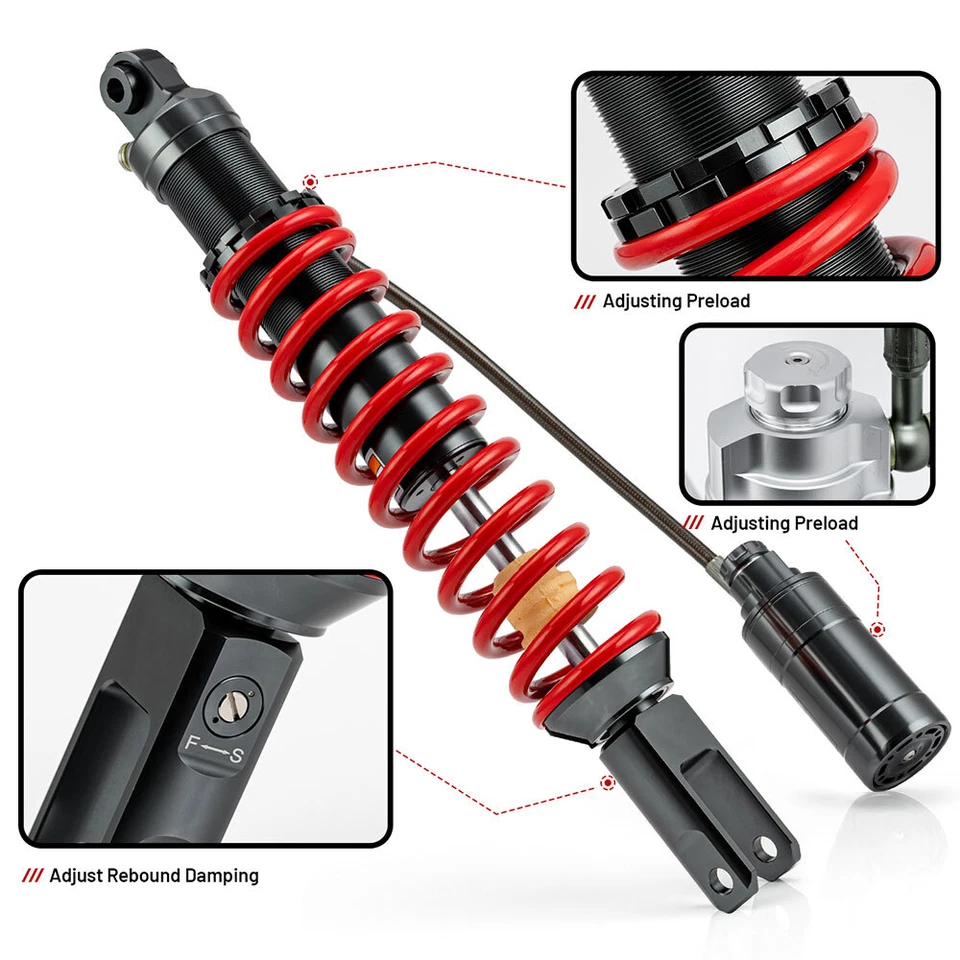 PARA YAMAHA YFZ 450 YFZ450 2004-2013 AMORTIGUADOR TRASERO AJUSTABLE 485MM 19.09" Foto 4 de 4